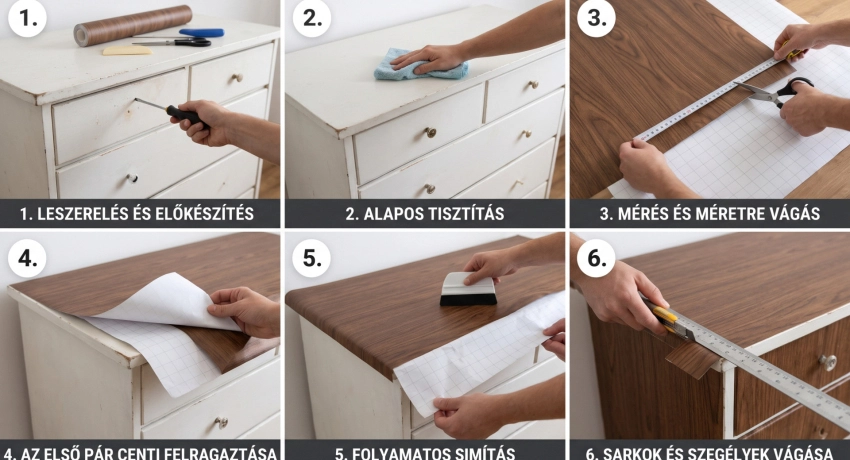 Öntapadós tapéta felrakása