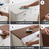 Öntapadós tapéta felrakása