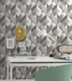 Geometrikus mintás szürke vlies tapéta 278835 