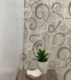 Geometriai szürke csillogós tapéta 456415 
