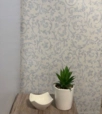 Barokk mintás bézs kék tapéta 3544 