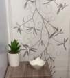 Indás és virágmintás bézs tapéta 455038 /IN3104/