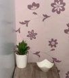 Lila virágos modern tapéta 44187 