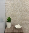 Ezüst klasszikus inda mintás francia design tapéta 11140907 