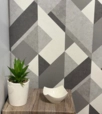 Geometrikus mintás szürke vlies tapéta 278835 
