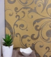 Inda mintás sárga arany tapéta 53158 