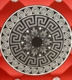 Piros fekete Versace mintás tapéta 1437 