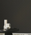 Elegáns Geometriai Mintás Fekete Vlies Tapéta DT-FA3005