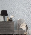 Kékes-szürke halálka / herringbone mintás vlies tapéta G67711