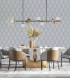 Világosszürke art déco íves mintás vlies tapéta G68086