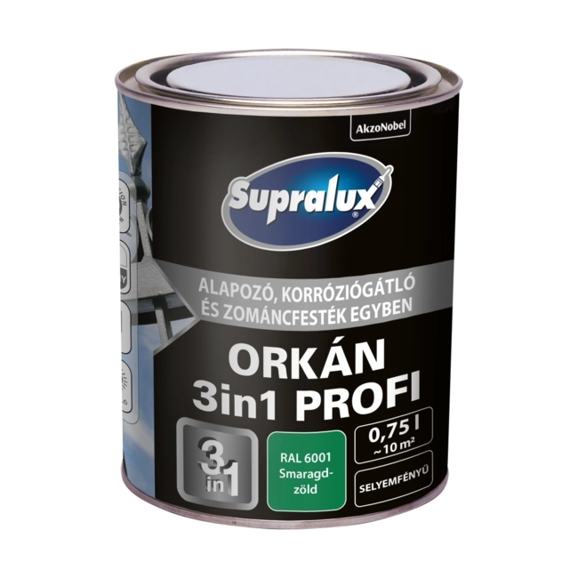 Supralux Orkán 3in1 Profi RAL6001 Smaragdzöld 0,75L