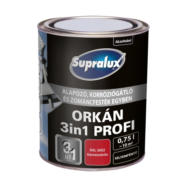 Supralux Orkán 3in1 Profi RAL3002 Kárminvörös 0,75L