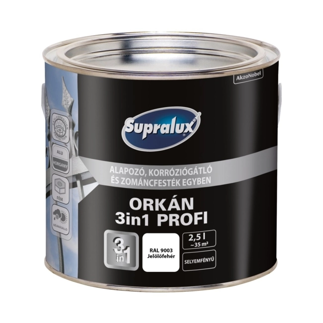 Supralux Orkán 3in1 Profi RAL9003 Jelölőfehér 2,5L
