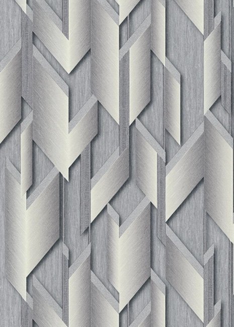 Modern design tapéta ezüst szürke geometrikus mintával 10145-10 