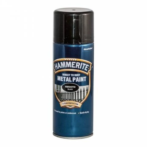 Hammerite Spray Fényes fekete 400 ml Smooth