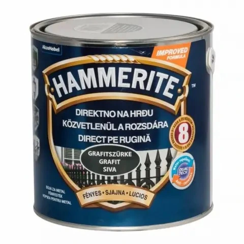 Hammerite Fényes gafitszürke 2,5 L