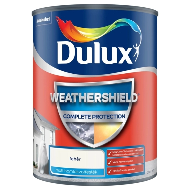Dulux Weathershield Complete Protection homlokzatfesték Fehér 0,9 L