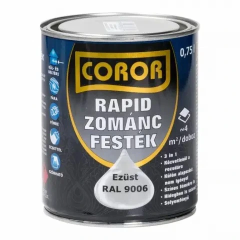 Coror Rapid Zománcfesték Ezüst 0,75L 9006