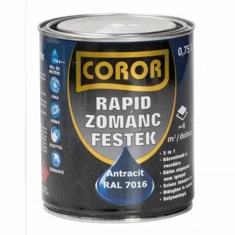 Coror Rapid Zománcfesék Antracit 0,75l 7016
