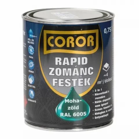 Coror Rapid Zománcfesték Mohazöld 0,75l