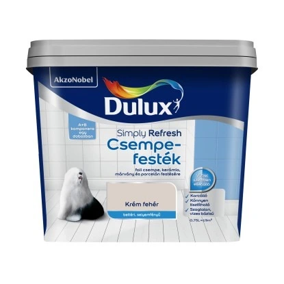 Dulux Simply Refresh Csempefesték Krém fehér 0,75 L