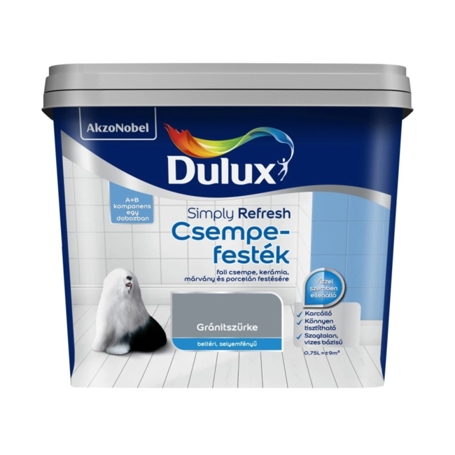Dulux Simply Refresh Csempefesték Gánitszürke 0,75 L