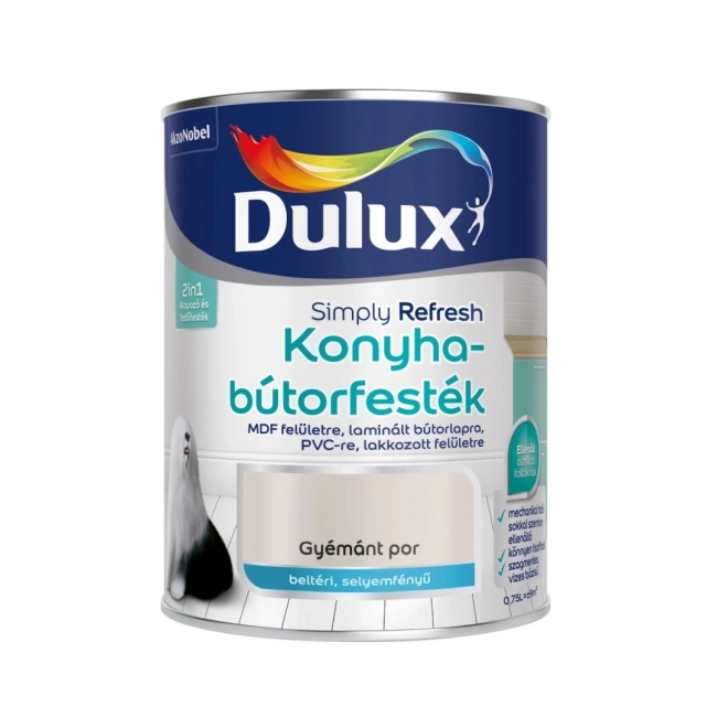 Dulux Simply Refresh Konyhabútorfesték Gyémánt por 0,75 L