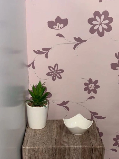 Lila virágos modern tapéta 44187 