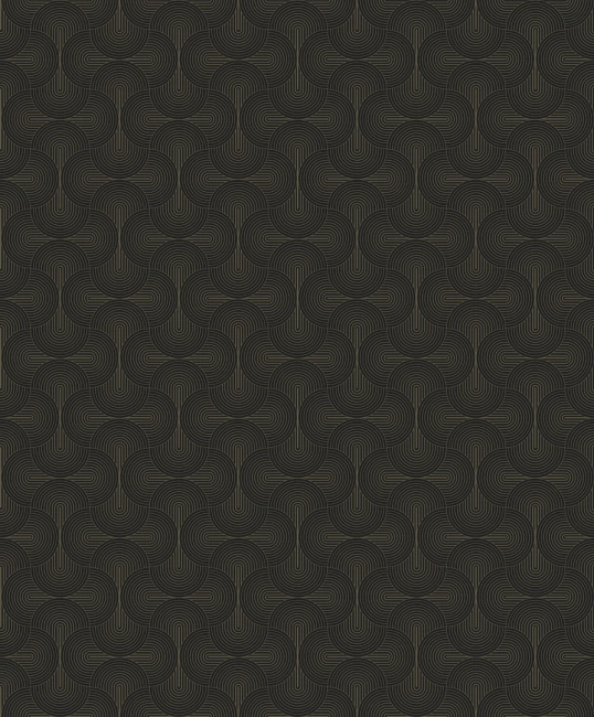 Elegáns Geometriai Mintás Fekete Vlies Tapéta DT-FA3005