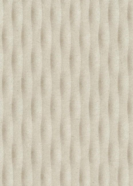 3D hatású, függőleges hullámmintás vlies tapéta, krém-bézs 10523-02