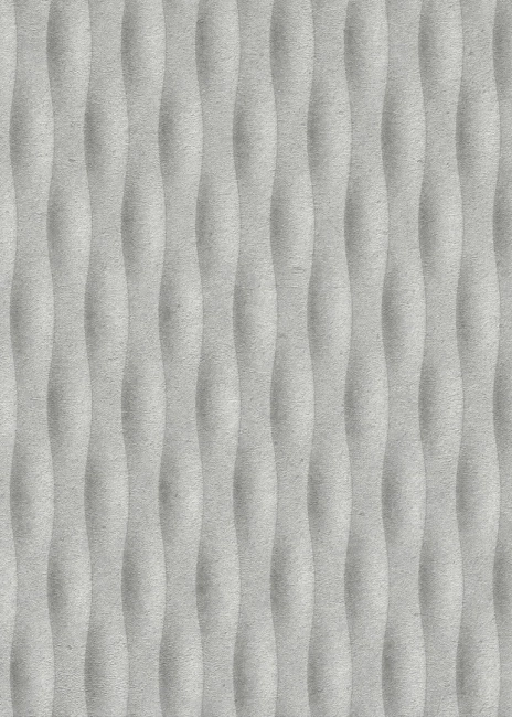 3D hatású, függőleges hullámmintás vlies tapéta, fehéresszürke / platina 10523-31