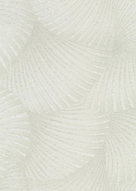 Legyezőmintás vlies tapéta, krémfehér / törtfehér 10525-38