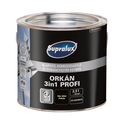 Supralux Orkán 3in1 Profi RAL9005 Fekete 2,5L