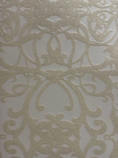 Ezüst klasszikus inda mintás francia design tapéta 11140907 