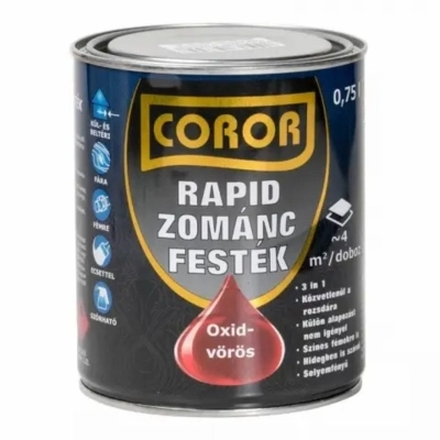 Coror Rapid Zománcfesték Oxidvörös 0,75l