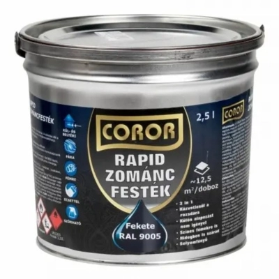 Coror Rapid Zománcfesték fekete 2,5l
