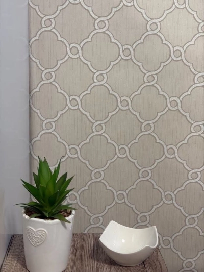 Bézs marokkói mintás vlies design tapéta 2493-60 