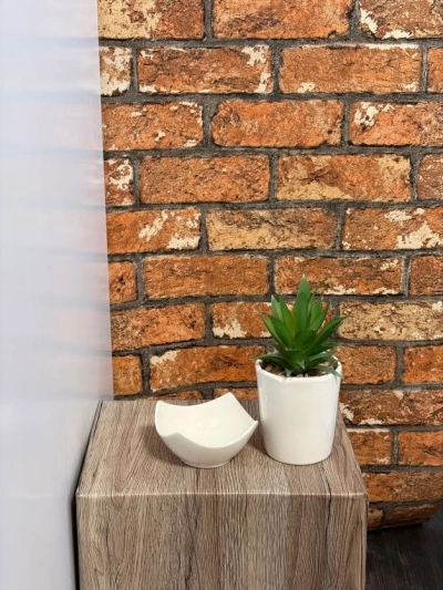 Vörös koptatott tégla mintás design tapéta 278217 