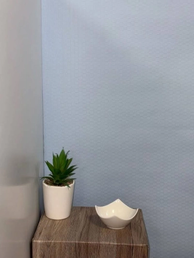 Apró négyzet mintás kék tapéta 415155 