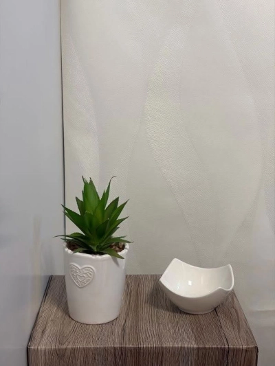 Hullámos bézs design tapéta 523001 