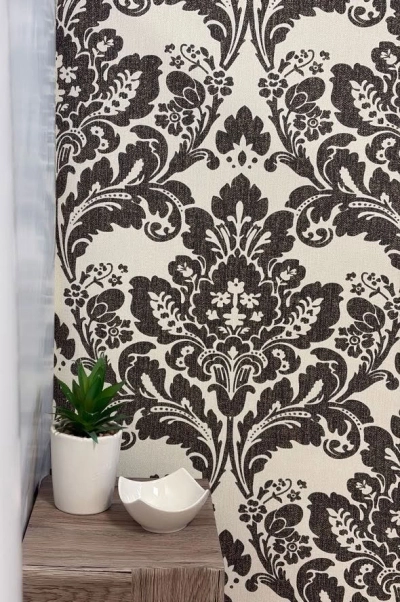 Klasszikus ornamentikus tapéta nagy kontraszttal 547337 