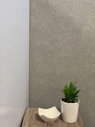 Modern világosszürke vakolat hatású tapéta 57651 