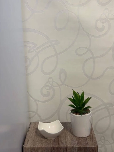 Elegáns törtfehér indamintás tapéta 5791-57 