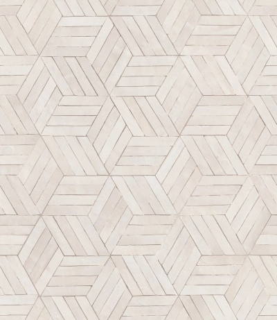Geometriai 3D kockamintás vlies tapéta világos bézs és törtfehér 81699