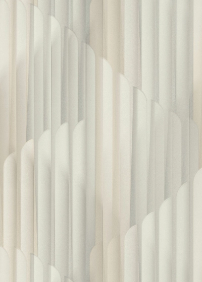 Fehér-Világosszürke 3D Hatású Geometriai Vlies Tapéta 10471-31