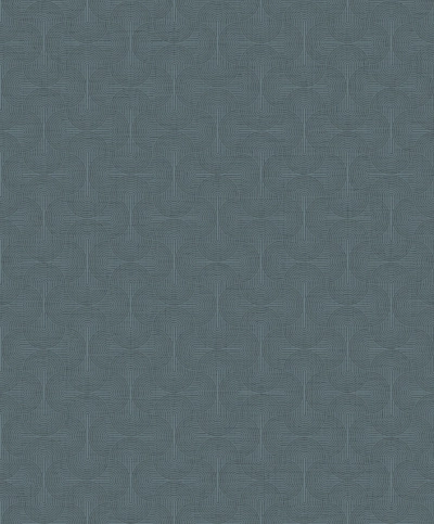 Elegáns Geometriai Mintás Petróleumkék Vlies Tapéta DT-FA3004
