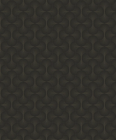 Elegáns Geometriai Mintás Fekete Vlies Tapéta DT-FA3005