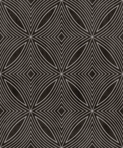 Fekete/Antracit íves geometriai mintás vlies tapéta G67732