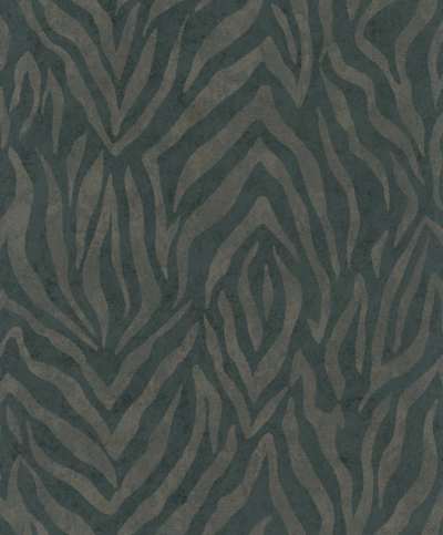 Sötétzöld / Antracit Zebra Mintás Vlies Tapéta 34817